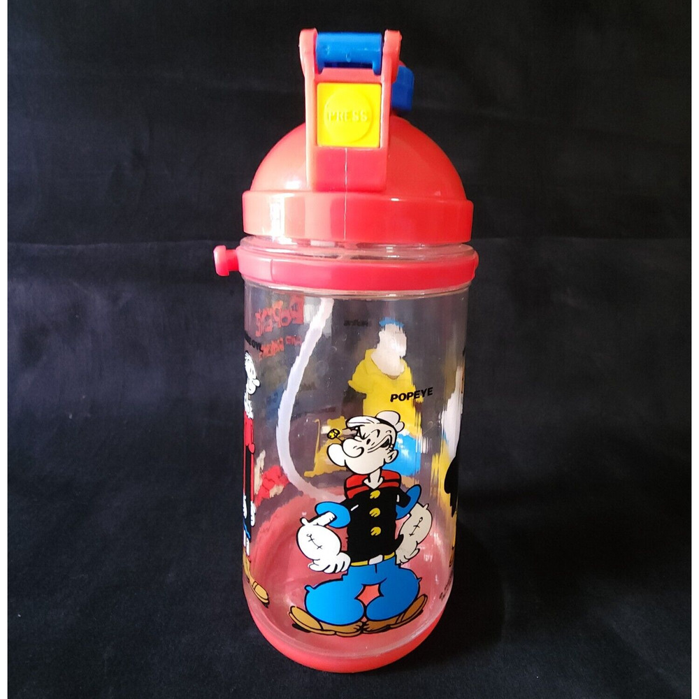Vintage Rare Popeye and Friends Plastic Souvenir Sippy Cup MGM Grand Las Vegas